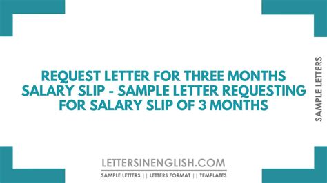 Request Letter To Company For Salary Slip Sample Letter To Hr Manager