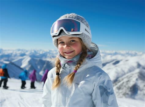 Skateboarder girls snowboarding on top of mountain 29560589 Stock Photo at Vecteezy