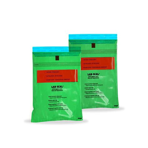 Pack Of 1000 Tamper Evident Specimen Bags Green 6 X 10 Printed