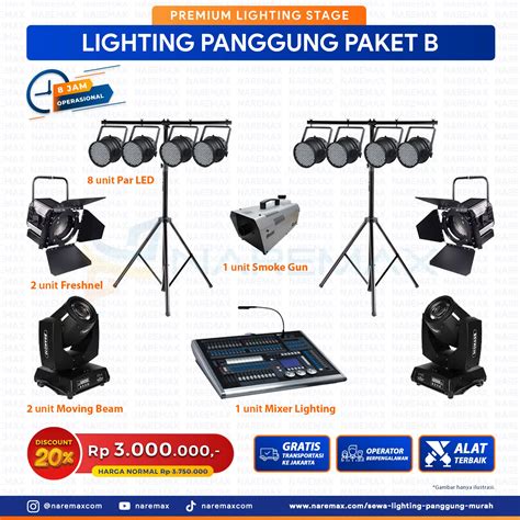 Sewa Lighting Panggung Murah Paket A Juta Free Transport