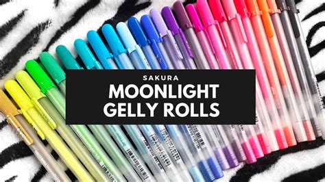 SAKURA Moonlight Gelly Rolls Review Swatching YouTube