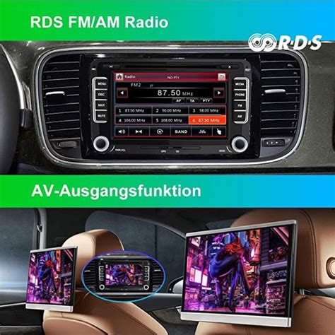 AWESAFE Autoradio mit Navi für Volkswagen Seat und Skoda 2 Din Radio