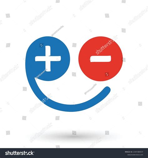 Smiley Face Design Logo Minus Plus Stock Vector (Royalty Free ...