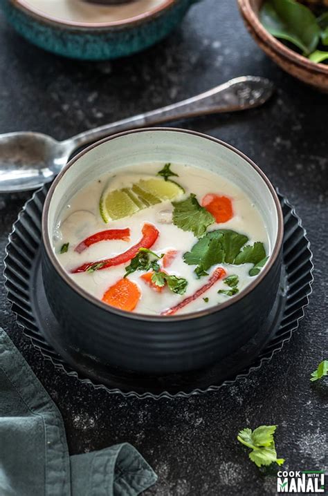 Vegan Tom Kha Gai Thai Coconut Soup Cook With Manali