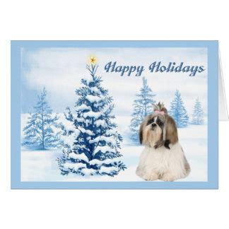 Shih Tzu Christmas Cards | Zazzle