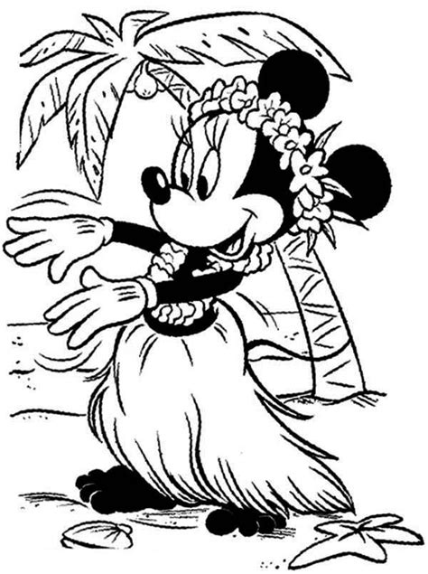 Coloriage minnie mouse danse Dessin gratuit à imprimer