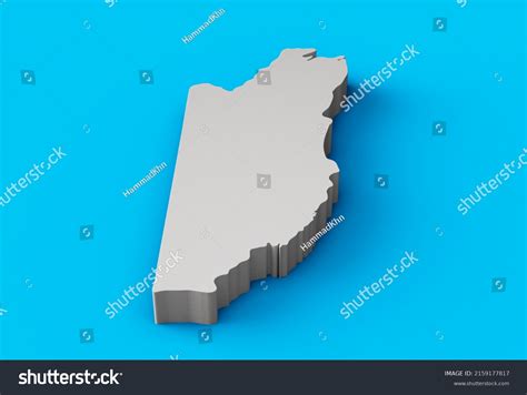 Belize 3d Map Geography Cartography Topology Stock Illustration