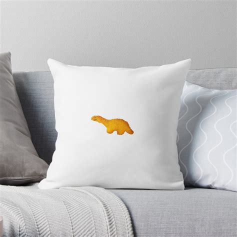 Happy Dino Nugget Throw Pillow For Sale By Doces19 Redbubble