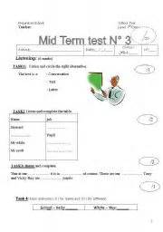 7th Mid Term Test 3 For Tunisian Pupils ESL Worksheet By Monmon Manou