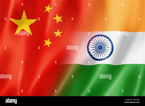 China and India flag Stock Photo - Alamy