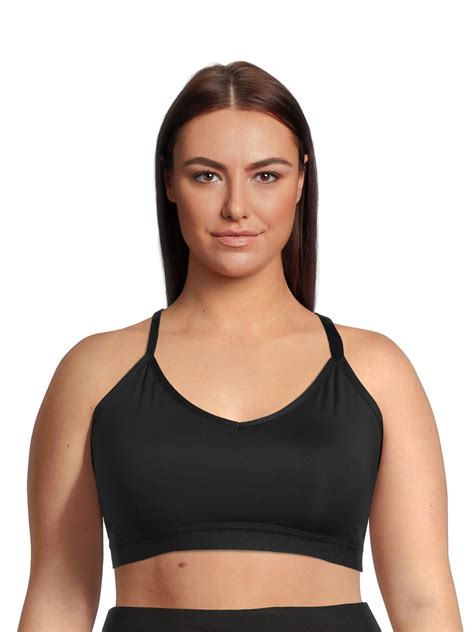 Athletic Works Womens Plus Size Racerback Sports Bra