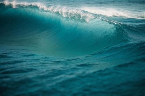 Premium Ai Image Closeup Shot Of A Beautiful Blue Sea Wave