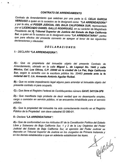 Contrato De Arrendamiento De Justicia Alternativa Y Escuela Judicial