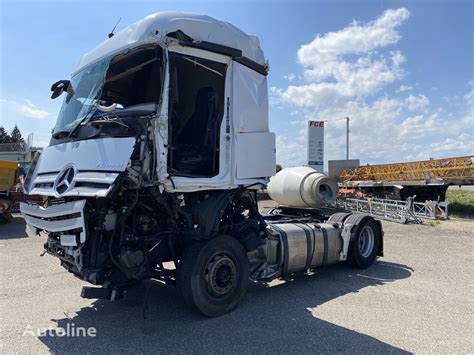 Buy Damaged Mercedes Benz ACTROS 1845 Truck Tractor France HUTTENHEIM