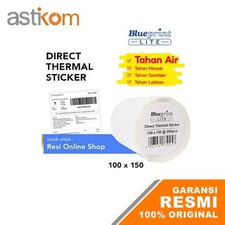 Jual Blueprint Lite Direct Thermal Sticker Label Resi X Mm Pcs