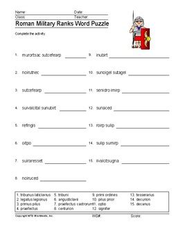 Roman Gods Word Search And Word Puzzle Worksheet Packet By Lesson Machine