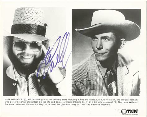 Hank Williams Jr Signed Autograph 8x10 Photo W Hank Williams Sr