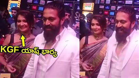 Kgf Yash With Wife Radhika Pandit At Siima Kgf Yash Cute Moments