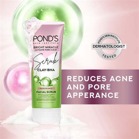 Pond S Bright Miracle Ultimate Pore Clear Facial Scrub 100g Shopee Philippines