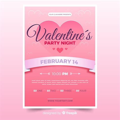 Volante Del Dia De San Valentin Vector Gratis