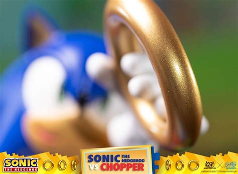 PRÉ VENDA Estátua Sonic The Hedgehog vs Chopper Diorama Sonic