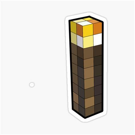 "minecraft torch sticker" Sticker by emilydentel | Redbubble