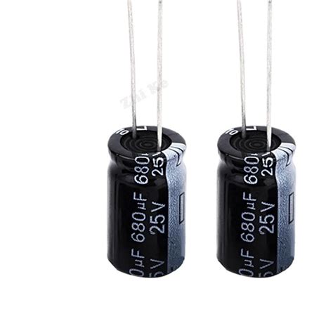 Capacitors 20pcs 680uf 25v Electrolytic Capacitor 25v 680uf Size 10 17mm 25 V 680 Uf