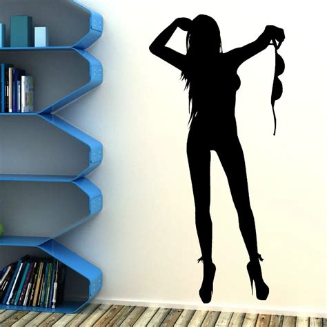 121cmx57cm Sexy Lady Vinyl Wall Art Room Sticker Decal Silhouette Woman