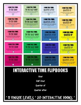 I Can Tell Time Interactive Flipbooks Bundle Tpt