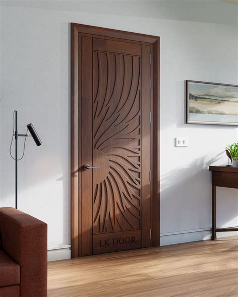 This solid wood door adds a touch of modern elegance to the space. 🚪 📞 ...