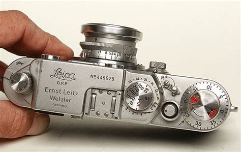 Leica IIIc 35mm Rangefinder 1940 46 With Red Dial Slow Speed Dial On