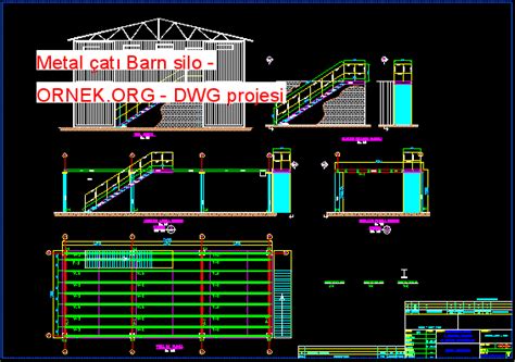 Proje Sitesi Metal At Barn Silo Autocad Projesi