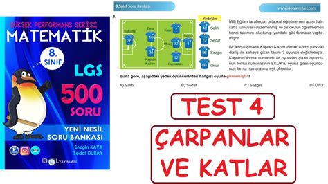 Çarpanlar ve Katlar Test 4 LGS Yeni Nesil Soru Çözümü YouTube