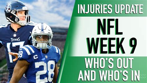 Nfl Injury Report Week 9 Nfl Dfs Week 9 Start And Sit Fantasy