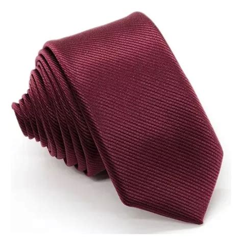 Gravata Slim Fit Sport Na Cor Marsala Para Noivo E Padrinhos