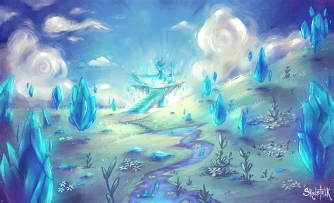 Artstation Fantasy Crystal Field Painting [commission]