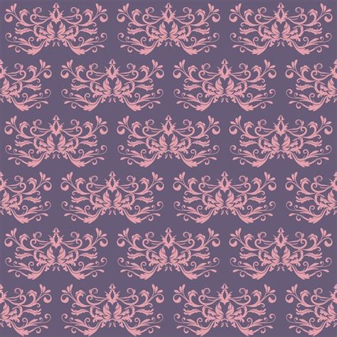 Estampa Floral Papel De Parede Barroco Damasco Seamless Vector