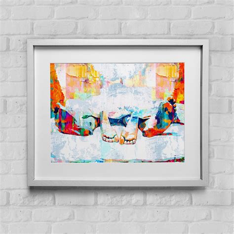 Naked Man In Bed Colorful Abstract Modern Art Etsy
