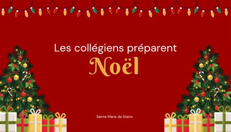 Les collégiens préparent Noël