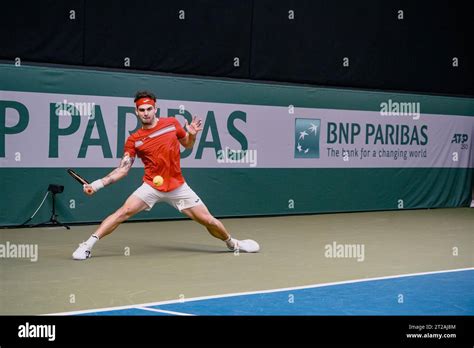 Stockholm Kungliga Tennishallen Roman Safiullin Against Thiago