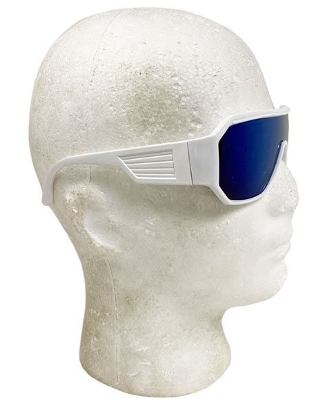 Macho Wrestler Sunglasses Blue Lens With White Frame