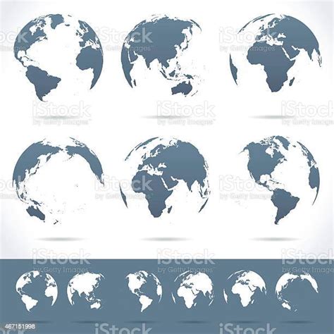 Vetores De Globos Conjunto De Ilustração E Mais Imagens De Globo Terrestre Globo Terrestre