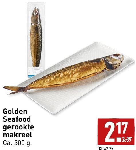 Golden Seafood Gerookte Makreel G Aanbieding Bij Aldi