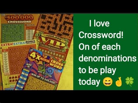 All Denominations Of The Crossword Colorado Scratch Off Tickets Youtube