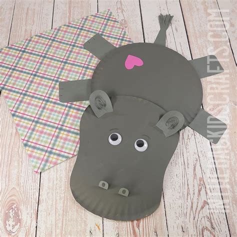 Paper Plate Hippo Craft for Kids (Free Template) • In the Bag Kids' Crafts