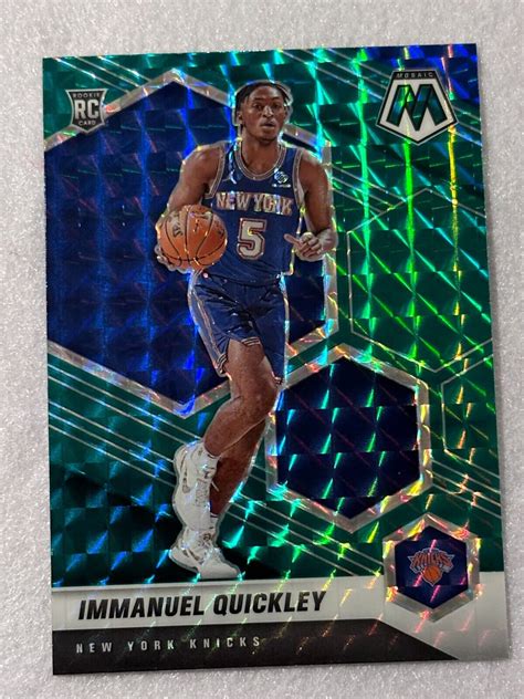 Immanuel Quickley RC GREEN MOSAIC PRIZM SP 2020 21 Panini Mosaic ROOKIE