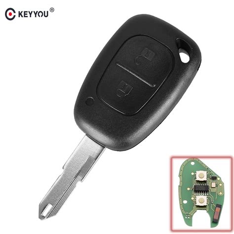 KEYYOU Funda de llave remota pequeña de 2 botones Fob 433Mhz para