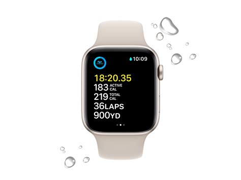 Apple Watch SE 2nd Gen 44mm 4G Aluminium stjerneskær Smartwatches