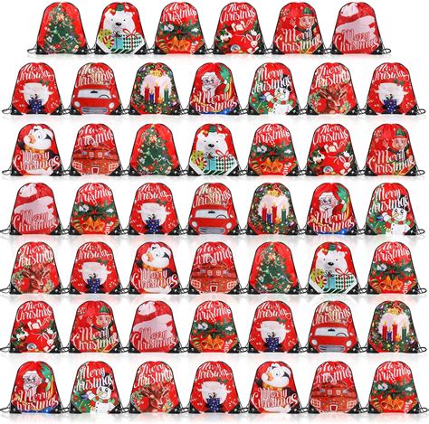 Amazon Talltalk Pcs Christmas Drawstring Backpack Gift Bags