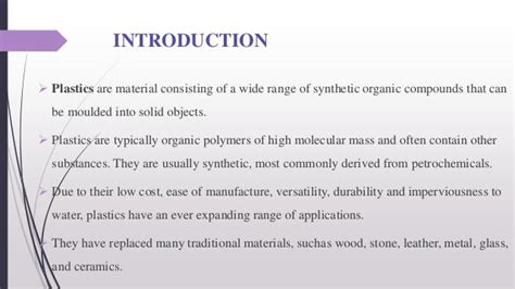 Introduction To Plastics